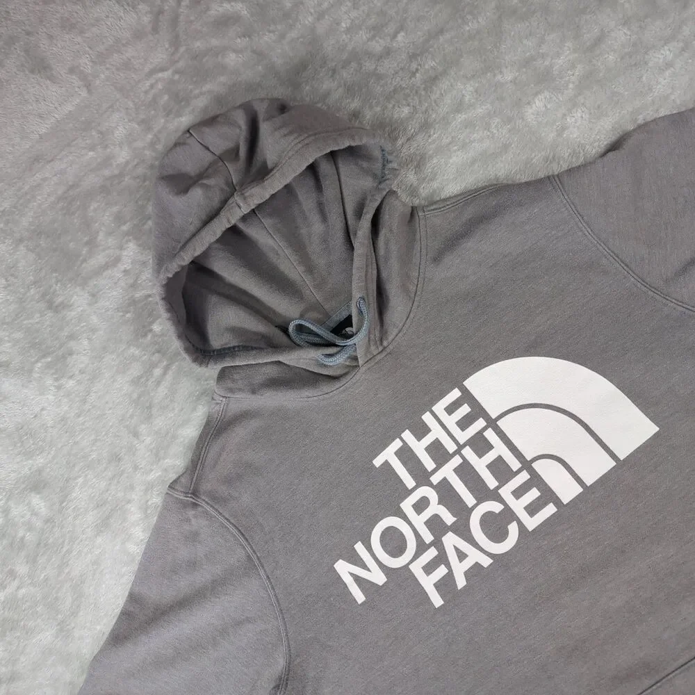 The North Face Men's Grey Half Dome Logo Pullover Hoodie Sweatshirt Size M